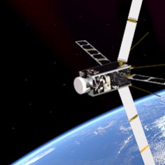 A satellite in space