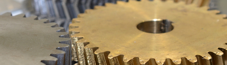 Brass and silver cogs